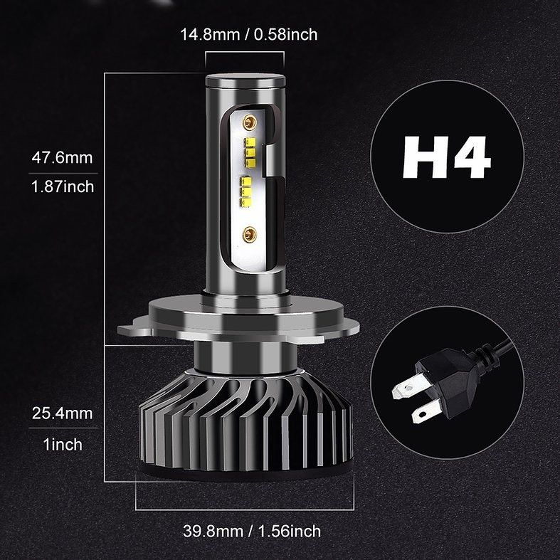 products/702/led philips h4 sijalice.jpg - H4 SET PHI ZES chip 8000LM - SREDNJE*DUGO - Xenon Svetla Beograd